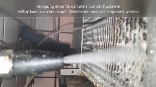 Verdampfer-Reinigung in beegtem Zwischenraum