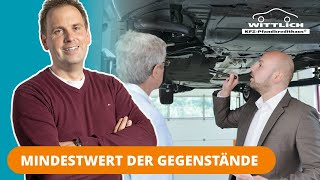 Autopfandleihhaus erklärt: Mindestwert der Gegenstände