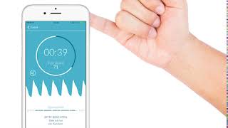 Mockup Anwendung der Preventicus Heartbeats App