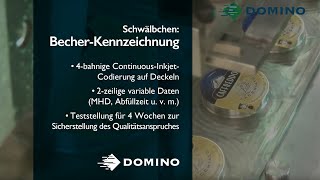 Zuverlässige Becherbeschriftung dank Domino A520i Inkjet-Codierer bei Schwälbchen