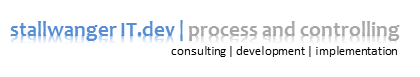 Logo der Firma stallwanger IT.dev | process and controlling
