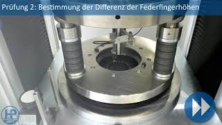 Bauteilprüfung an Tellerfedern mit der Prüfmaschine inspekt 100kN