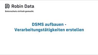 Verzeichnis der Verarbeitungstätigkeiten