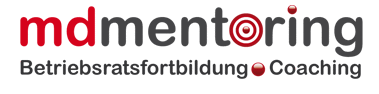 Logo der Firma mdmentoring Betriebsratsfortbildung und Coaching