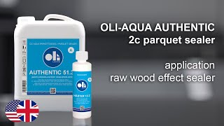 Application raw-wood-effect sealer on parquet flooring