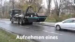 Aufstellung eines Abfallcontainers
