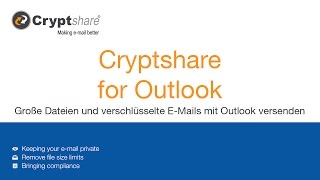 Cryptshare for Outlook: Senden