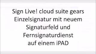 Demo Sign Live! cloud suite gears