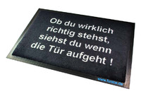 Neues Produkt beim Onlineshop Geschenkbox.de - die Fußmatte mit Witz