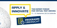 Innovationen rund um den virtuellen Fahrversuch auf der Technologiekonferenz Apply & Innovate in Karlsruhe