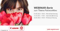 Kostenfreie Webinar-Serie zum Thema Farbworkflow in Kooperation mit der Canon Academy