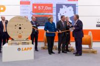 Chancellor Dr. Angela Merkel and Swedish Prime Minister Stefan Löfven visit LAPP at Hannover Messe