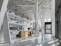 Korodur's GRANIDUR BIANCO terrazzo floor gleams in the new Company headquarters of HeidelbergCement