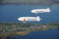 Zwei Zeppelin NT gemeinsam über dem Bodensee