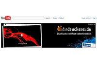 diedruckerei.de wirbt heute auf der Startseite von YouTube
