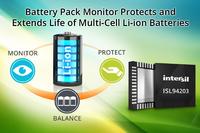 Intersil's hoch integrierter Batteriepack-Monitor schützt und verlängert Lebensdauer von Mehrzellen-Li-Ionen-Akkus