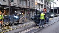 LISSMAC Fugenschneider beim Gleisabbruch in Zürich
