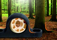 Stark wie ein Baum: Bionisches Design macht igus Kunststoff-Gehäuselager robust
