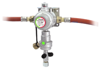 New gas pressure control device with an integrated crash sensor