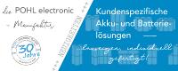 POHL electronic - Hennigsdorfer Manufaktur für individuelle Batterie- und Akkulösungen