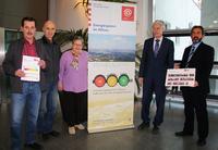 Eröffnung der Ausstellung "Energie sparen im Altbau" des Riedstädter Umweltamtes zusammen mit der "Hessischen Energiespar-Aktion" im Foyer des Rathauses in Goddelau