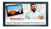 Digital Signage: Traditionelle Bäckerei-Kette installiert weitere Bildschirm Werbesysteme von der itworx-pro GmbH aus Hamburg in den Filialen.