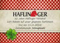 Kalte Füße? Am 11.11. purzeln die Haflinger-Preise