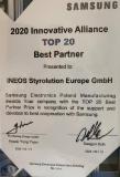 INEOS styrolution receives best partner supplay award 2020 from Samsung