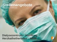 Pflegefachkräfte für Dialysezentrum und Herzkatheterlabor gesucht – Schwerpunktkrankenhaus in NRW sowie MVZ Dialyse in der Metropolregion Hamburg