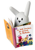 CeBIT 2008: Nabaztag, der WiFi Hase, liest aus dem ersten RFID-Buch vor