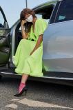 Mit Mund-Nasen-Maske auf der Copenhagen Fashion Week SS21