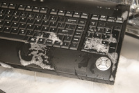Completely sealed: KWS-105 Antimicrobial IP 68 long travel keyboard