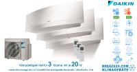 Klimaanlagen - Set von Daikin für 3 Zimmer mit bis zu je 20 m²