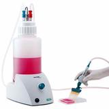 Highly safe aspiration system for working with viral or radioactively contaminated solutions