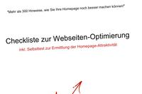 Checkliste zur Webseiten - Optimierung
