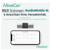 BILD-Testsieger 2021 der „mobilen EKG-Geräte“: Das KardiaMobile 6L von AliveCor