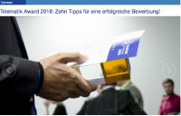Telematik Award 2018: Die Ausschreibung für die höchste Auszeichnung der Branche hat begonnen