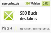 Buch „Top Rankings bei Google und Co“ bei SEO-Wahlen 2013 mit Top-Platzierung gekürt!