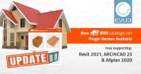 Updated BIMcatalogs.net plugin powered by CADENAS: BIM objects directly available in Revit 2021, ARCHICAD 23 & Allplan 2020