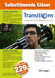 Aktive Optiker bieten Prospektwerbung mit Transitions®