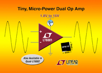 Die ersten 1,8-V-Dual- und Quad-Op-Amps in DFN-Gehäusen
