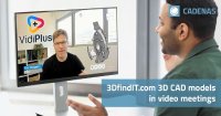 La nuova partnership tra VidiPlus & CADENAS integra i modelli CAD 3D interattivi nelle videoconferenze