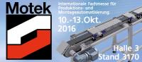Motek 2016 - Systemlösungen für Automatisierung und Materialfluss