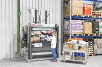 HSM vertical baling press with especially wide feed opening