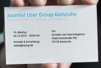 Meetup der Joomla User Group Karlsruhe am 4. Dezember 2019
