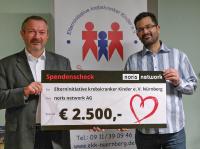 2.500 Euro für die Elterninitiative krebskranker Kinder e.V. in Nürnberg