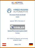 Kloepfel Corporate Finance exclusively advised the shareholder of Geissler Präzisionserzeugnisse GmbH on the sale to Austrian based Hirschmann Automotive GmbH