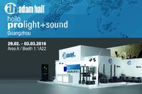 Adam Hall Group expose : Prolight + Sound Guangzhou, Stand 1.1A22