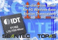 IDT stellt einen Low-Distortion Mischer für Transceiver in 4G Funk-Basisstationen mit industrieweit geringster Stromaufnahme vor