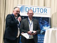 Ramon Mörl, Geschäftsführer der itWatch GmbH, erhält Deutor Cyber Security Best Practice Award 2019
